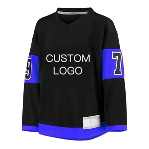 2024 Reversible 100% poliéster Hockey sobre hielo Jersey personalizado nuevo diseño ropa deportiva invierno uniforme equipo nombre impresión OEM servicio - Product Image 3