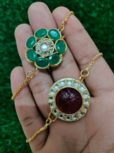 สร้อยข้อมือ Boho kundan สารพันปรับได้สายรัดข้อมือที่ไม่ซ้ำกันของขวัญแต่งงาน haldi megavordesign rakhi พิเศษ - Product Image 4