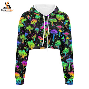 Sudaderas con Capucha Transpirables para Mujer, con Cierre, Estilo Moderno, Crop Tops, Sudaderas con Capucha Corta - Product Image 5