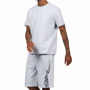 Conjunto Deportivo de Verano para Hombre, Camiseta y Pantalones Cortos, Ropa Deportiva Informal de Dos Piezas para Entrenamiento, Gimnasio, Ejercicio, Uso Diario - Product Image 1