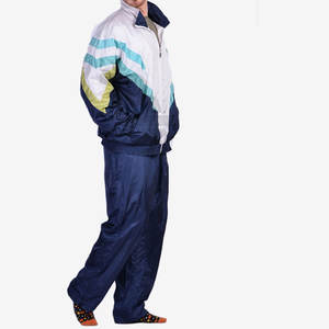 El mejor Material ligero 100% algodón cortavientos conjuntos de talla grande chándales patrón sólido pantalones precio bajo con envío aéreo - Product Image 2