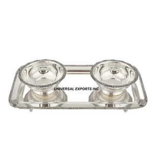 Tazón de Chocolate de Metal Repujado con Bandeja, Plateado, Diseño de Lujo, Tamaño Personalizado, Nuevo - Product Image 6