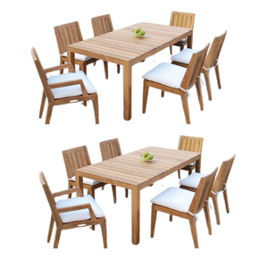 Ensemble de table à manger en bois de teck à prix de gros avec de nombreuses chaises ensemble de salle à manger meubles de salle à manger super confortables à vendre - Product Image 1