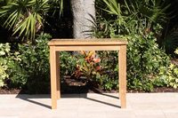 Mesa de comedor cuadrada de madera maciza de teca para jardín, 4 asientos, muebles de mesa de comedor al aire libre de Indonesia de Color Natural