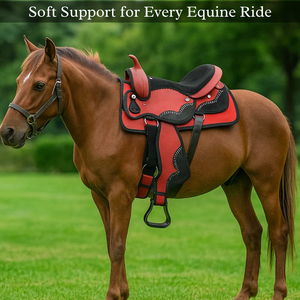 La mayoría de las ventas, suministro directo de fábrica, sillín sintético de carreras de caballos para caballos, accesorios cómodos para montar, almohadilla para SILLÍN de caballo - Product Image 2