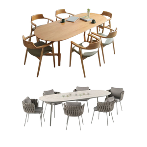 Venta al por mayor juego de comedor de madera mesa de comedor con 4-6 sillas muebles de comedor moderno diseño de lujo producto Costumiz - Product Image 3