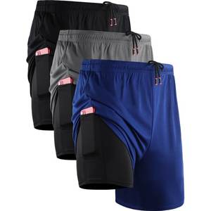 <b>shorts</b> for <b>men</b> <b>Men</b> Lined Double Layer 2 in 1 Athletic Wear Mesh <b>Shorts</b> Custom Logo Workout <b>5</b> <b>Inch</b> <b>Inseam</b> Gym Nylon <b>Mens</b> - Product Image 1