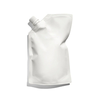 500ml & 1000ml Capuchon en aluminium écologique Sac en papier kraft Pochette de recharge étanche Bec pour parfum Soins de la peau Pochette recyclable