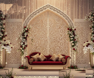 ฉากหลังงานแต่งงานแบบโค้งทำจากไฟเบอร์สำหรับงานแต่งงานในออสเตรเลีย กรอบงานฝีมือสั่งทำพิเศษสำหรับงานแต่งงาน ราคาขายส่งจากโรงงานในสหรัฐอเมริกา - Product Image 6