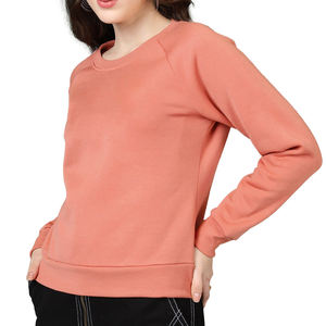 Sudadera de Cuello Redondo para Mujer, Diseño Nuevo, Invierno, Color Sólido, Felpa de Algodón, Transpirable, Logotipo Personalizado al por Mayor - Product Image 4