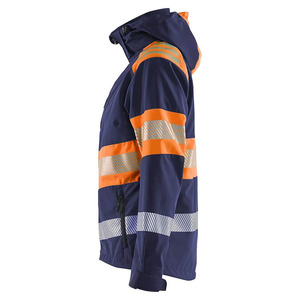 Customized Logo Winter Safety Jacket with <b>Stand</b> Collar Zipper Closure Waterproof & Breathable Plus Size Options - Product Image 6