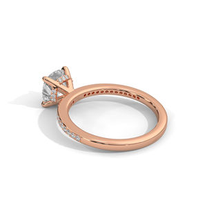 Anillo de compromiso de oro amarillo de 18 quilates para mujer, joyería de boda certificada con diamante CVD IGI de laboratorio de claridad VVS de moda - Product Image 3