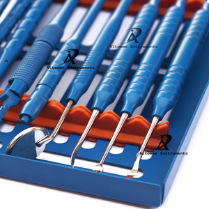 Micro Kit d'instruments de chirurgie buccale avec outils en acier inoxydable revêtus de céramique bleue Ensemble chirurgical de qualité professionnelle Autoclavable - Product Image 5