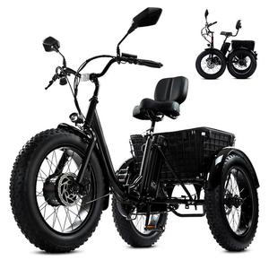 Triciclo Eléctrico para Adultos, Triciclo Eléctrico con Llantas Gruesas de 20 x 4.0 Pulgadas, Potencia Máxima de 500 W, 20 MPH, Batería de Litio de 36 V y 13 Ah, Certificado por UL - Product Image 1