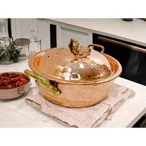 Alta demanda con precio razonable, plato de salsa hecho a mano, utensilios de cocina occidentales de cobre puro seguro minimalista con calidad de exportación - Product Image 3