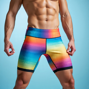 กางเกงขาสั้นผ้าพิมพ์ลายสำหรับนักขี่จักรยานสำหรับผู้ชายกางเกงขาสั้นสำหรับใส่เล่นโยคะฟิตเนส - Product Image 2