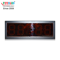 Horloge murale LED numérique à segments LED personnalisée pour l'intérieur, affichage de l'heure et de la température, écran de temps et de température, carte de circuit imprimé
