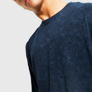 เสื้อยืดผ้าฝ้ายโอเวอร์ไซส์ซักด้วยกรดผ้าฝ้าย100% ทรงหลวมไหล่ตกสไตล์สตรีทผ้าเทอร์รี่ - Product Image 3