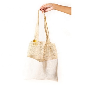 Marque de qualité supérieure meilleure vente GOTS approuvé sans produits chimiques coton tissé tissu Logo personnalisé Shopping épicerie épaule fourre-tout - Product Image 2