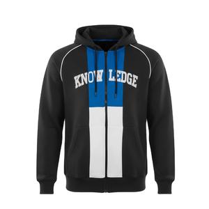 Sudadera con capucha de diseño moderno para hombre, talla grande, color sólido, con cremallera completa, transpirable, venta al por mayor. - Product Image 1