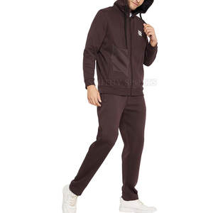 Chándal de invierno para hombre de talla grande XXL de alta calidad 100% algodón poliéster logotipo personalizado a prueba de viento transpirable último sólido - Product Image 6