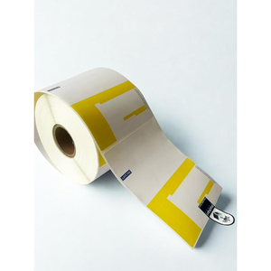 Etiquetas de Prescripción en Blanco RX-Direct Thermal P10 (6, 12, 18 Rollos) Blancas con Detalles Amarillos, Reutilizables con Respaldo Adhesivo - Product Image 1