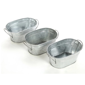 hot sale Round Shape Galvanized Iron Flower Planter New Arrival Metal Garden <b>Pots</b> & Planters Available At Lowest Price - Product Image 6