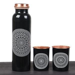 Botella de agua de cobre puro de alta calidad con precio bajo impreso personalizado con uso de embalaje Premium para agua potable, yoga, gimnasio - Product Image 2