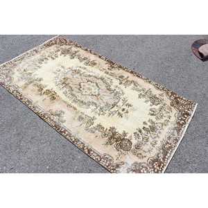 Tapis d'appoint vintage 3,6x6,6 pi (111x201 cm), tapis turc marron à pois - Product Image 2