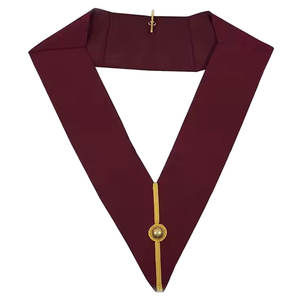 2025 Royal Arch Past Master Collier en cuir avec badge brodé à coudre - Product Image 3