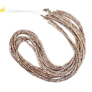 Collar de Cuentas de Diamantes Facetadas de 3mm Color Champán, Fabricación de Joyería, RARO, 100% Natural, Marrón Claro, Certificado por Terceros, Hecho a Mano - Product Image 2