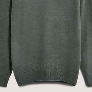 100% High Quality Cotton Grey Plain High Neck <b>Sweater</b> Breathable Anti-Wrinkle Anti-Shrink with Customizable Logo for Winter - Product Image 3