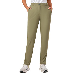 Pantalones de golf personalizados para mujer con ajuste personalizado Estilo Delgado Diseño elástico Material transpirable Opciones Etiquetas Logo bordado - Product Image 1