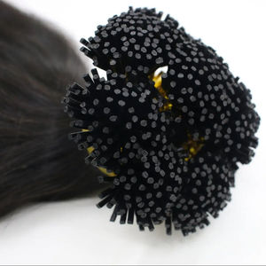 Vente en gros d'extensions de kératine humaine Microlink I tips cheveux vierges bruts Micro links Afro Kinky Straight I Tip Extensions de cheveux - Product Image 2