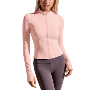 Custom Breathable Spandex/Nylon Plus Size <b>Yoga</b> Top for Ladies Fitness <b>Jackets</b> Comfortable Flexible Workout Training - Product Image 4