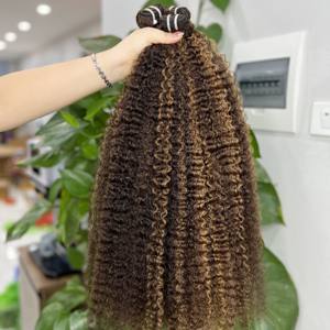 Extensions de cheveux humains vietnamiens 100% vierges, double tirage, couleur piano, texture Yaki, cuticules alignées, Mic Hair Company 100g - Product Image 4