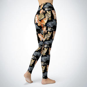 Leggings décontractés pour femmes, taille mi-haute, grande taille, à imprimé animal tissé, sexy, haute élasticité - Product Image 4