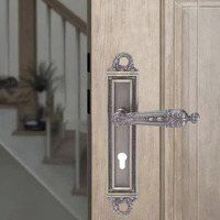 Poignée de chambre à coucher européenne de luxe moderne en argent conception de petit ange serrure de porte de chambre silencieuse magnétique matériau en zinc