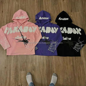 Sweat-shirt à capuche surdimensionné imprimé et brodé sur mesure pour hommes Nouveaux vêtements d'hiver populaires - Product Image 6