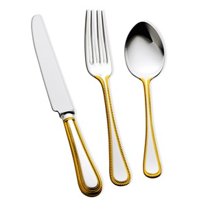 Vente en gros classique fait à la main en Inde ensemble de couverts en acier inoxydable poli mat argenté élégant ensemble de couverts personnalisés - Product Image 3