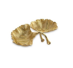 El artículo más nuevo, bandeja con forma de hoja de Metal para servir ensaladas de frutas, fabricante personalizado, bandeja para servir hojas de Metal de aluminio hecha a mano - Product Image 1