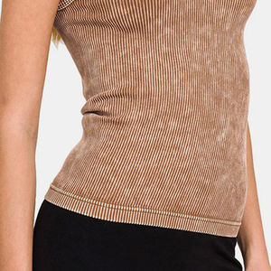 Acid Wash Cotton/<b>Bamboo</b> <b>Fiber</b> Plus Size Women's Hip Hop Tank Tops Custom Logo Printed Quick Dry Breathable OEM Service Pakistan - Product Image 6