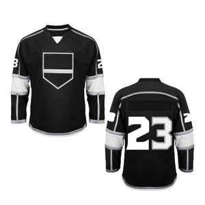 เสื้อเจอร์ซีย์ฮ็อกกี้น้ำแข็งผ้าโพลีเอสเตอร์100% กันน้ำระบายอากาศได้ดีแห้งเร็วออกแบบได้ตามต้องการชื่อทีม - Product Image 4