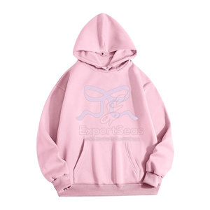 Nouveau Style Custom Made Drop Shoulder Bow Hoodies Haute Qualité Femmes Drop Shoulder Bow Hoodies - Product Image 1