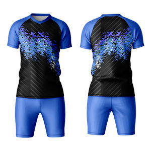 Kit de uniforme de fútbol de alto rendimiento para hombres Jersey de fútbol de tela de secado rápido transpirable y pantalones cortos para deportes de equipo - Product Image 1