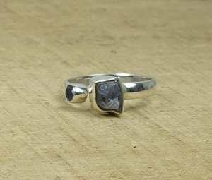 Rough Iolite Sterling Silver Ring Handmade Adjustable Natural Gemstone Jewelry Elegant Silver Ring Gift For Women - Product Image 6