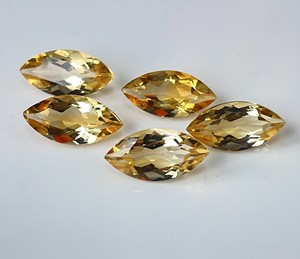 อัญมณีทรงหลวมที่มีคุณภาพสูงตัดสีเหลืองมะนาวธรรมชาติทรงหลวมขนาด6X12มม. - Product Image 6