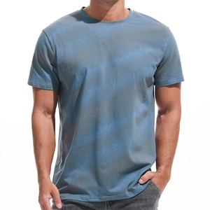 T-shirts personnalisés en gros pour hommes, 100 % coton, coupe ajustée, manches courtes, séchage rapide, avec impression de logo, haute qualité, grandes tailles 2025 - Product Image 1
