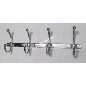 ตะขอแขวนแบบก้านกวางสำหรับติดประตูห้องน้ำ รางโลหะพร้อมที่แขวน 4 จุด ตะขอและรางอเนกประสงค์ตกแต่ง รุ่นล่าสุด - Product Image 6