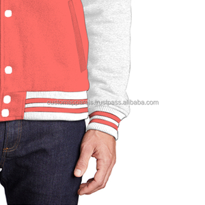Heavyweight cotton fleece <b>varsity</b> <b>jacket</b> oversized streetwear warm winter style for custom brands - Product Image 6